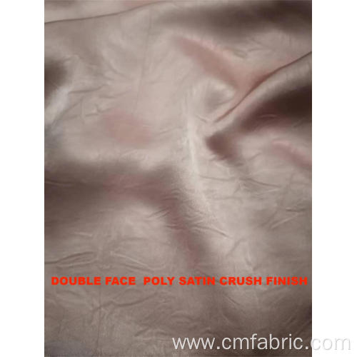 Woven Polyester Dull Satin Double Face Crushed Fabric